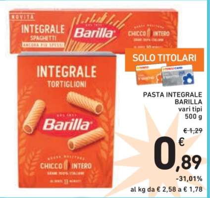 PASTA INTEGRALE BARILLA