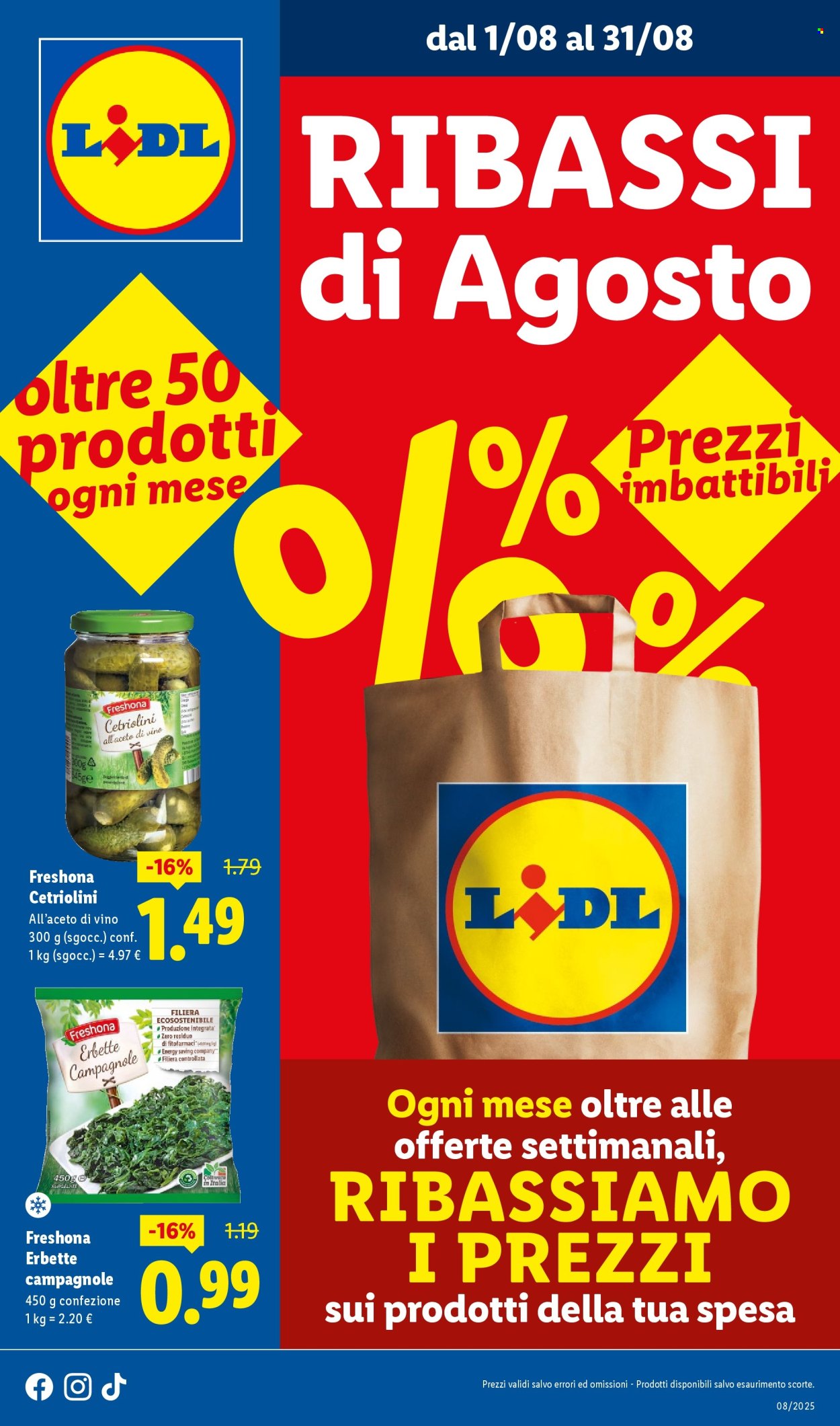 Volantino Lidl - 1/8/2025 - 31/8/2025. Pagina 1