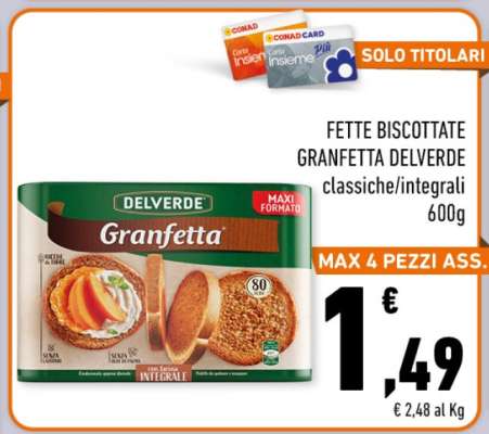Fette Biscottate Granfetta Delverde