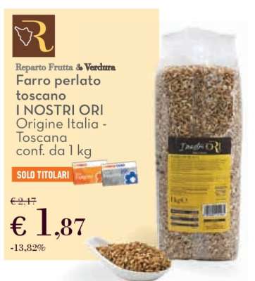 Farro perlato toscano I NOSTRI ORI