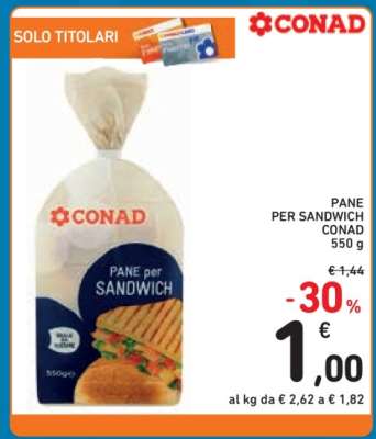 PANE PER SANDWICH CONAD