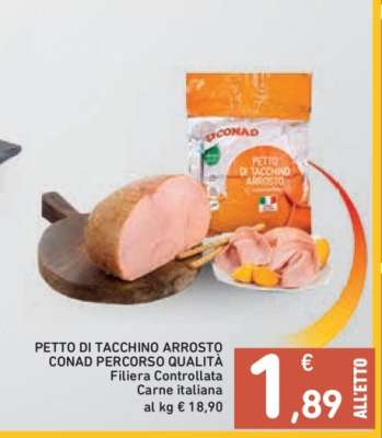 PETTO DI TACCHINO ARROSTO CONAD PERCORSO QUALITÀ