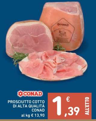 Prosciutto Cotto di Alta Qualità Conad
