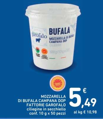 MOZZARELLA DI BUFALA CAMPANA DOP FATTORIE GAROFALO