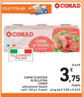 Carne di bovino in gelatina CONAD