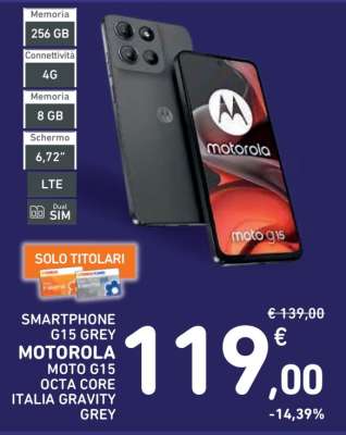 SMARTPHONE G15 GREY MOTOROLA
