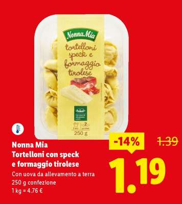 Nonna Mia Tortelloni con speck e formaggio tirolese