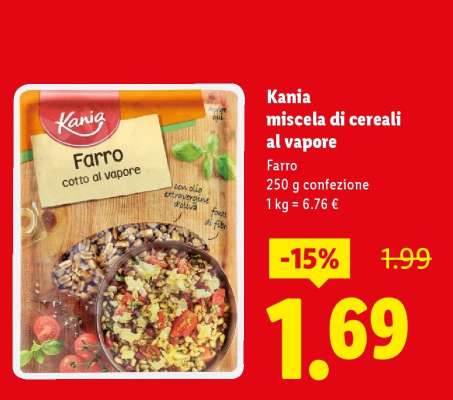 Kania miscela di cereali al vapore