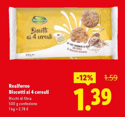 Realforno Biscotti ai 4 cereali
