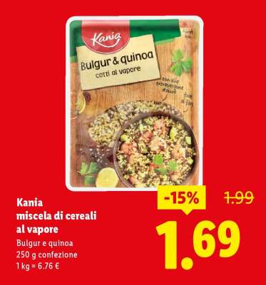 Kania miscela di cereali al vapore