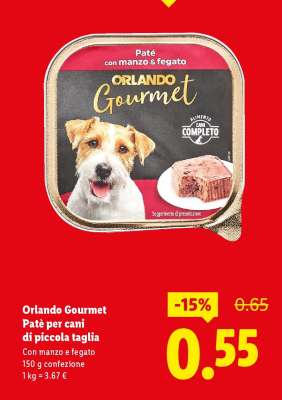 Orlando Gourmet Patè per cani di piccola taglia