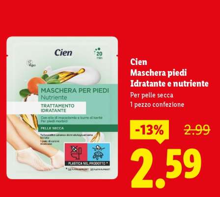 Cien Maschera piedi Idratante e nutriente