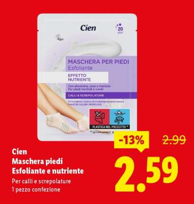 Cien Maschera piedi Esfoliante e nutriente