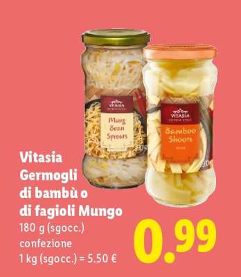 Vitasia Germogli di bambù o di fagioli Mungo