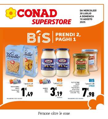 Volantino Conad Superstore - 30/7/2025 - 10/8/2025.