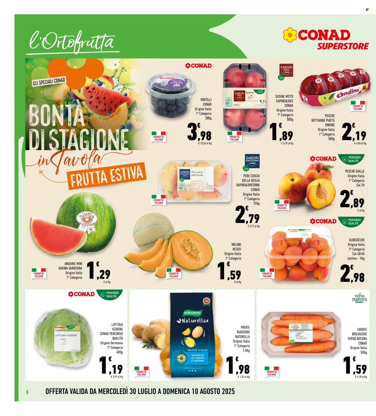 Volantino Conad Superstore - 30/7/2025 - 10/8/2025. Pagina 8