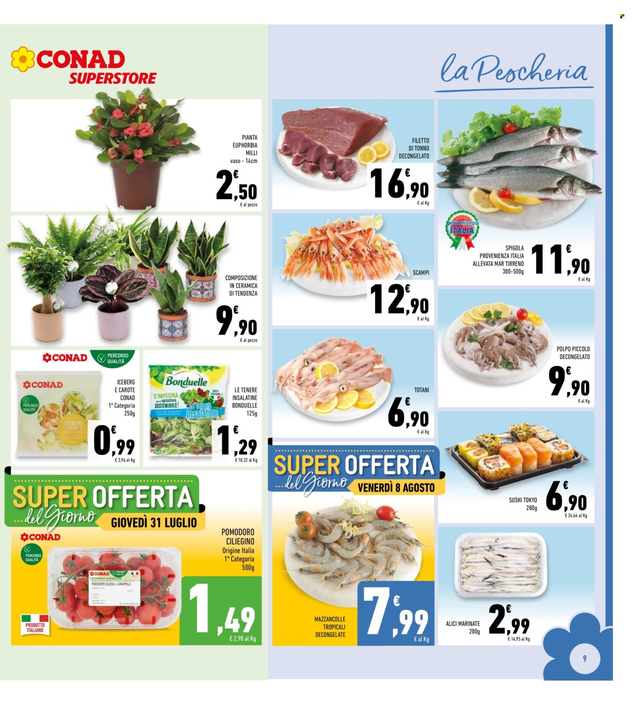 Volantino Conad Superstore - 30/7/2025 - 10/8/2025. Pagina 9