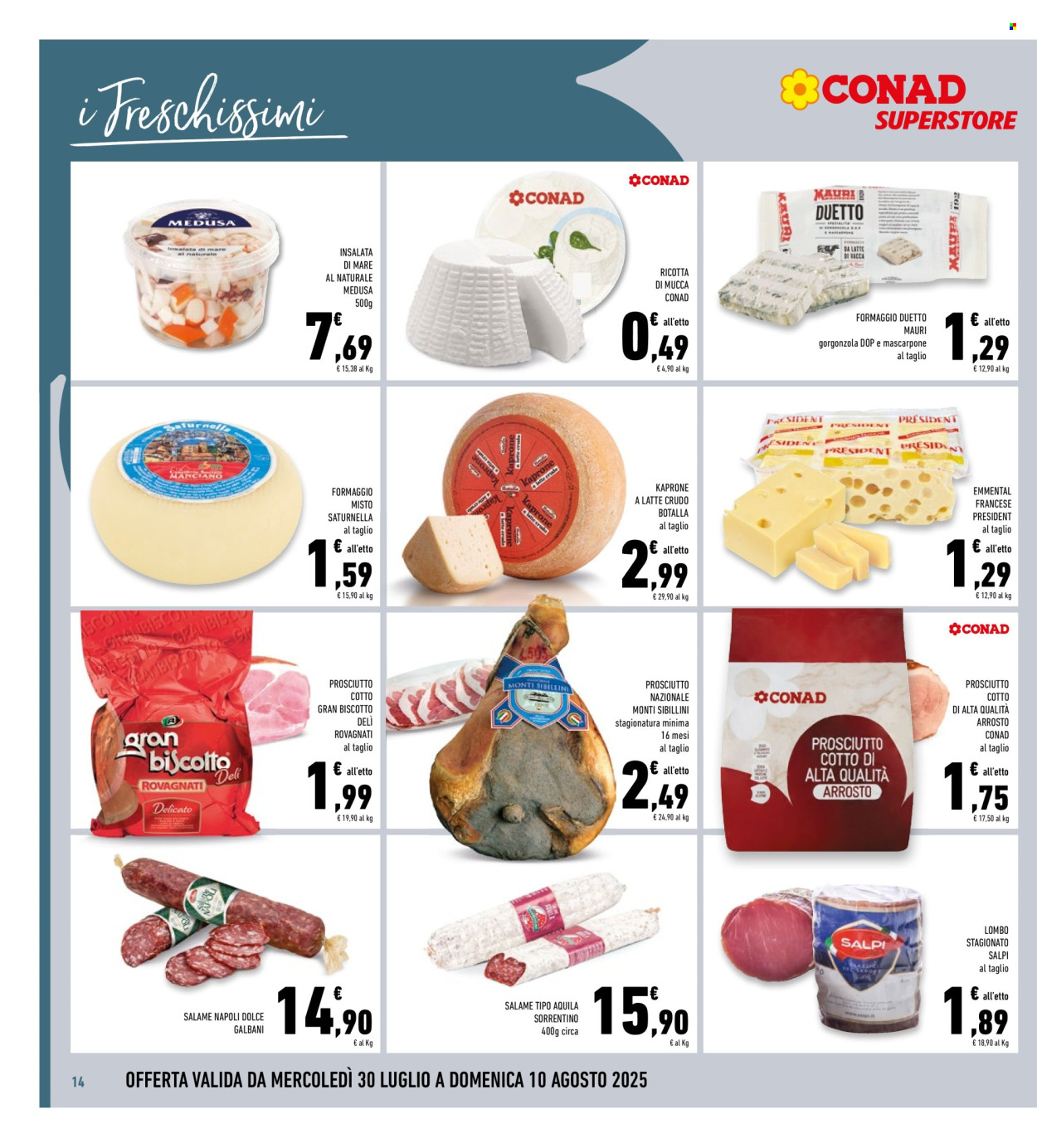 Volantino Conad Superstore - 30/7/2025 - 10/8/2025. Pagina 14