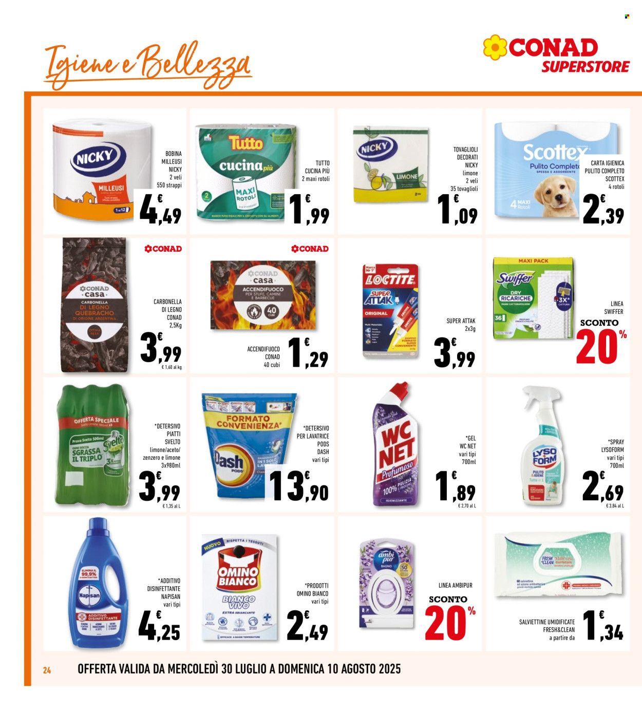 Volantino Conad Superstore - 30/7/2025 - 10/8/2025. Pagina 24