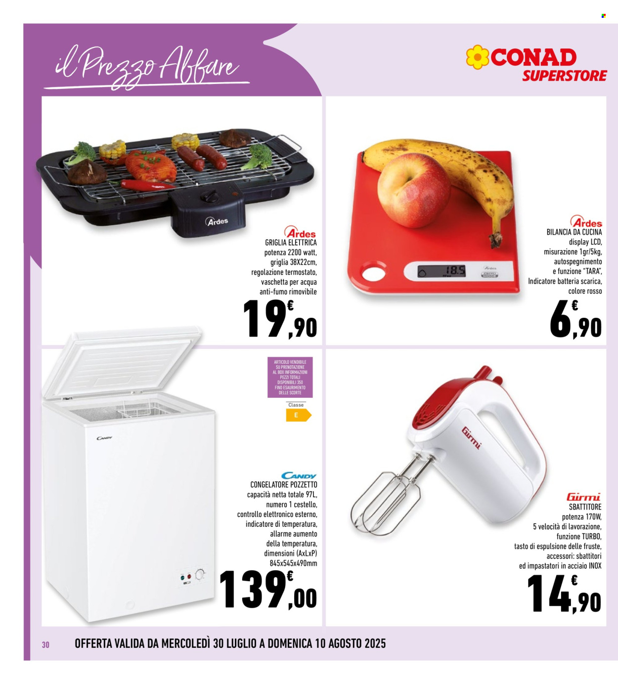 Volantino Conad Superstore - 30/7/2025 - 10/8/2025. Pagina 30