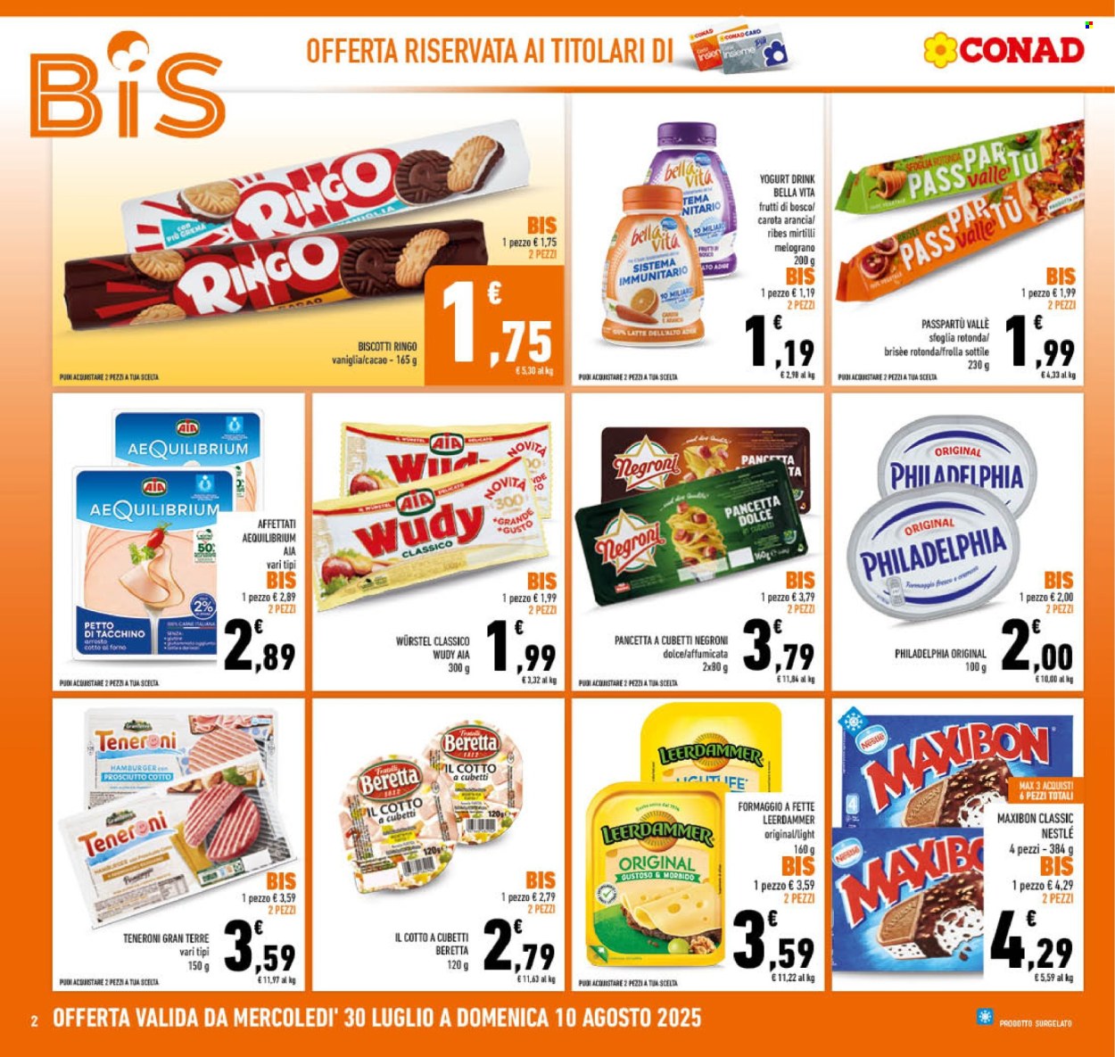 Volantino Conad - 30/7/2025 - 10/8/2025. Pagina 2