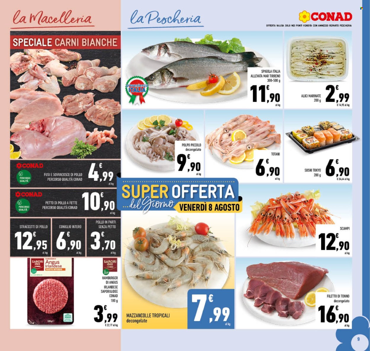 Volantino Conad - 30/7/2025 - 10/8/2025. Pagina 9