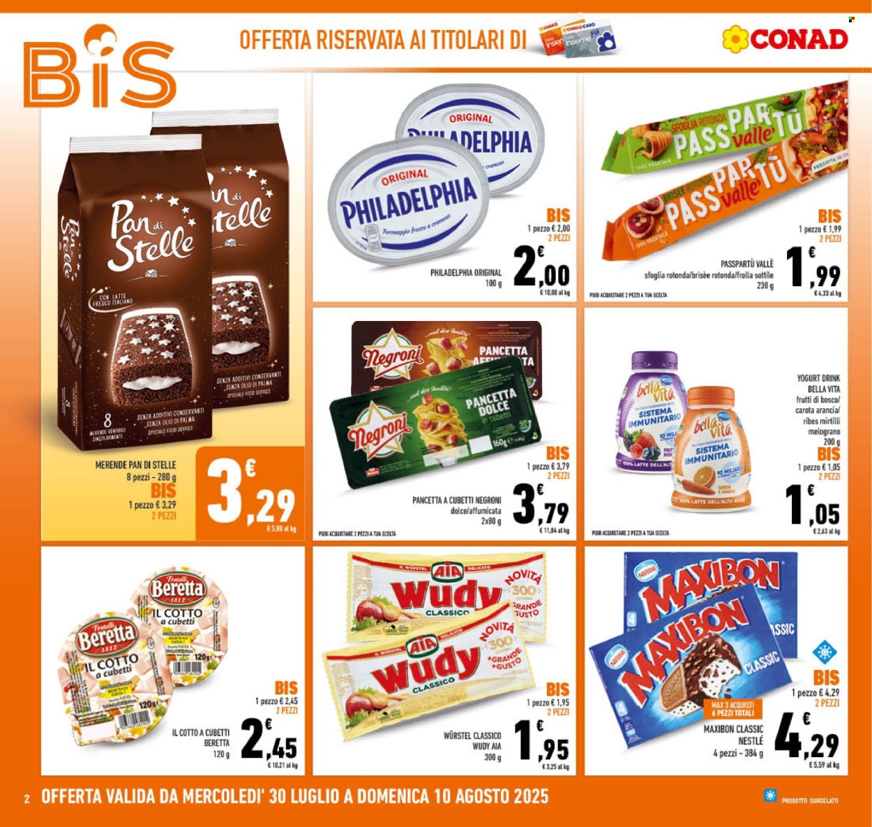 Volantino Conad - 30/7/2025 - 10/8/2025. Pagina 2