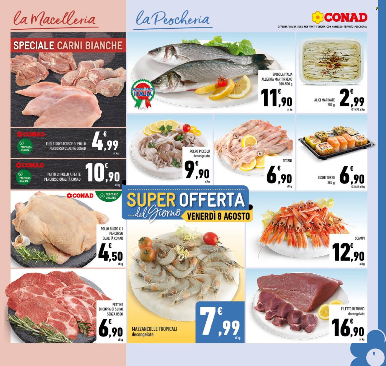 Volantino Conad - 30/7/2025 - 10/8/2025. Pagina 9