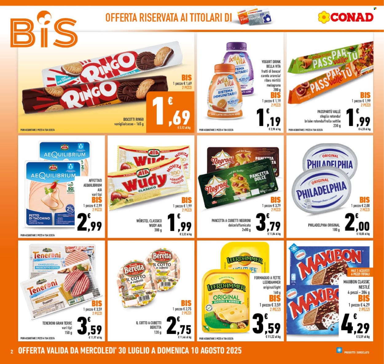 Volantino Conad - 30/7/2025 - 10/8/2025. Pagina 2