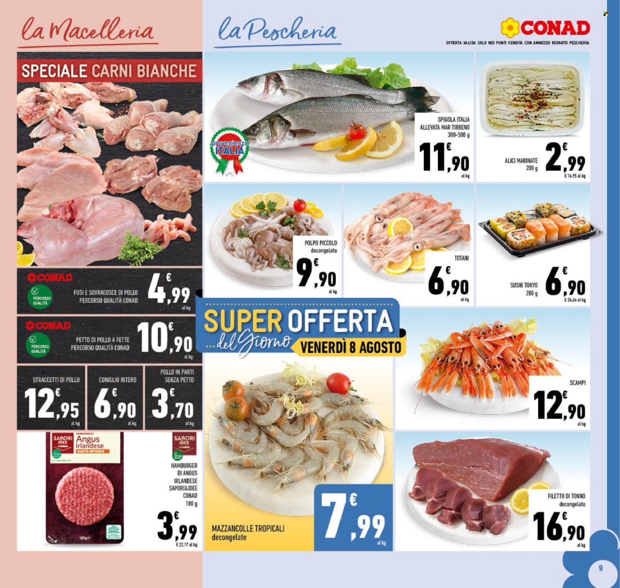 Volantino Conad - 30/7/2025 - 10/8/2025. Pagina 9