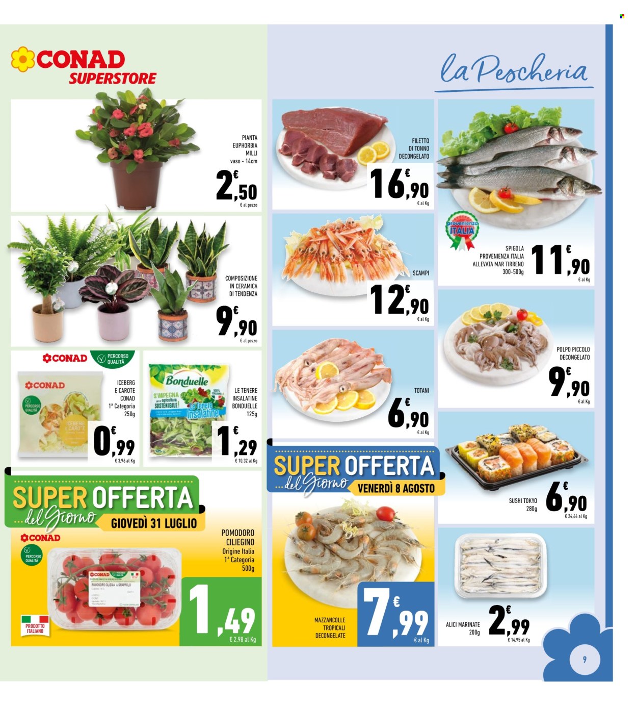 Volantino Conad Superstore - 30/7/2025 - 10/8/2025. Pagina 9