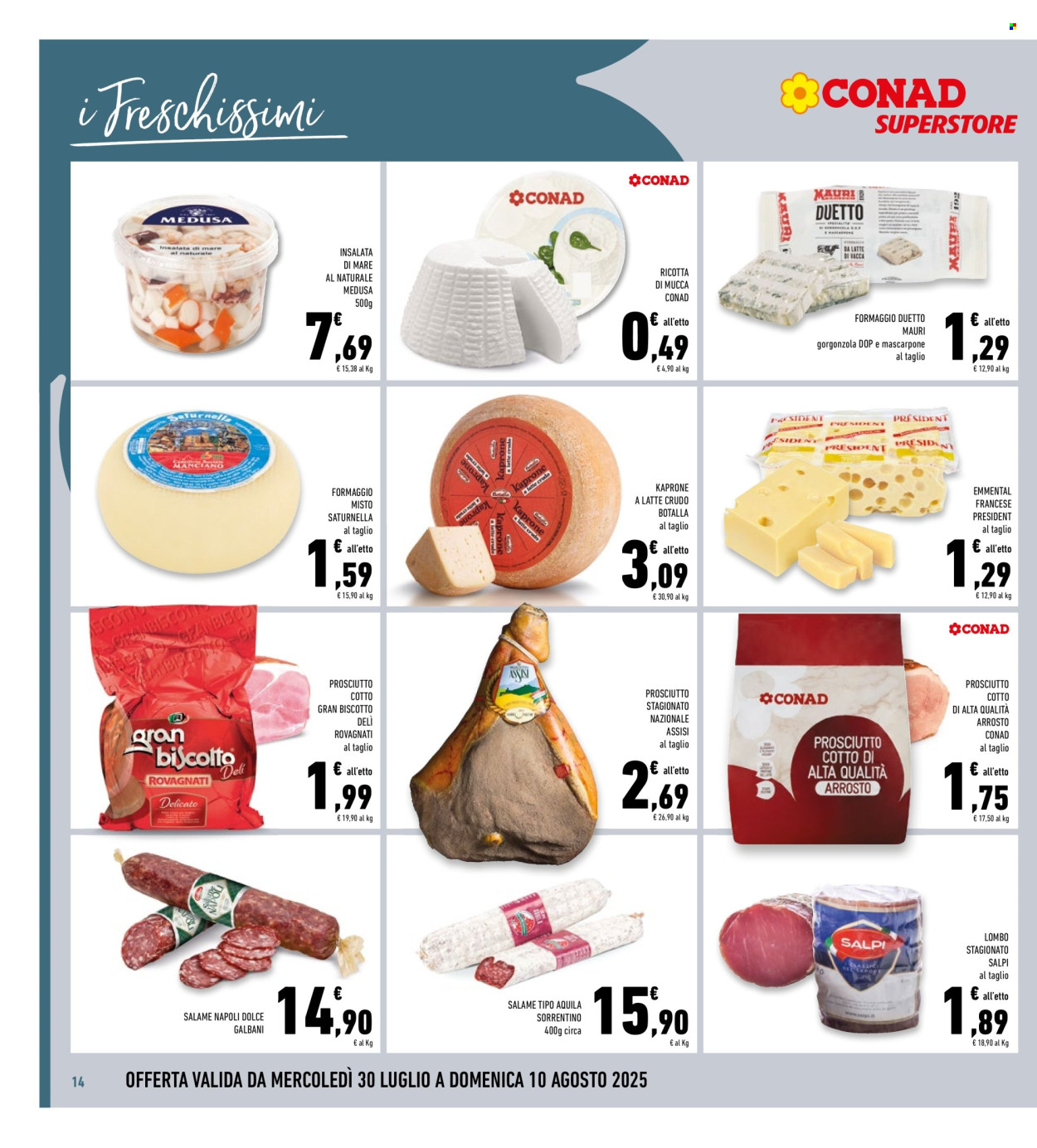 Volantino Conad Superstore - 30/7/2025 - 10/8/2025. Pagina 14