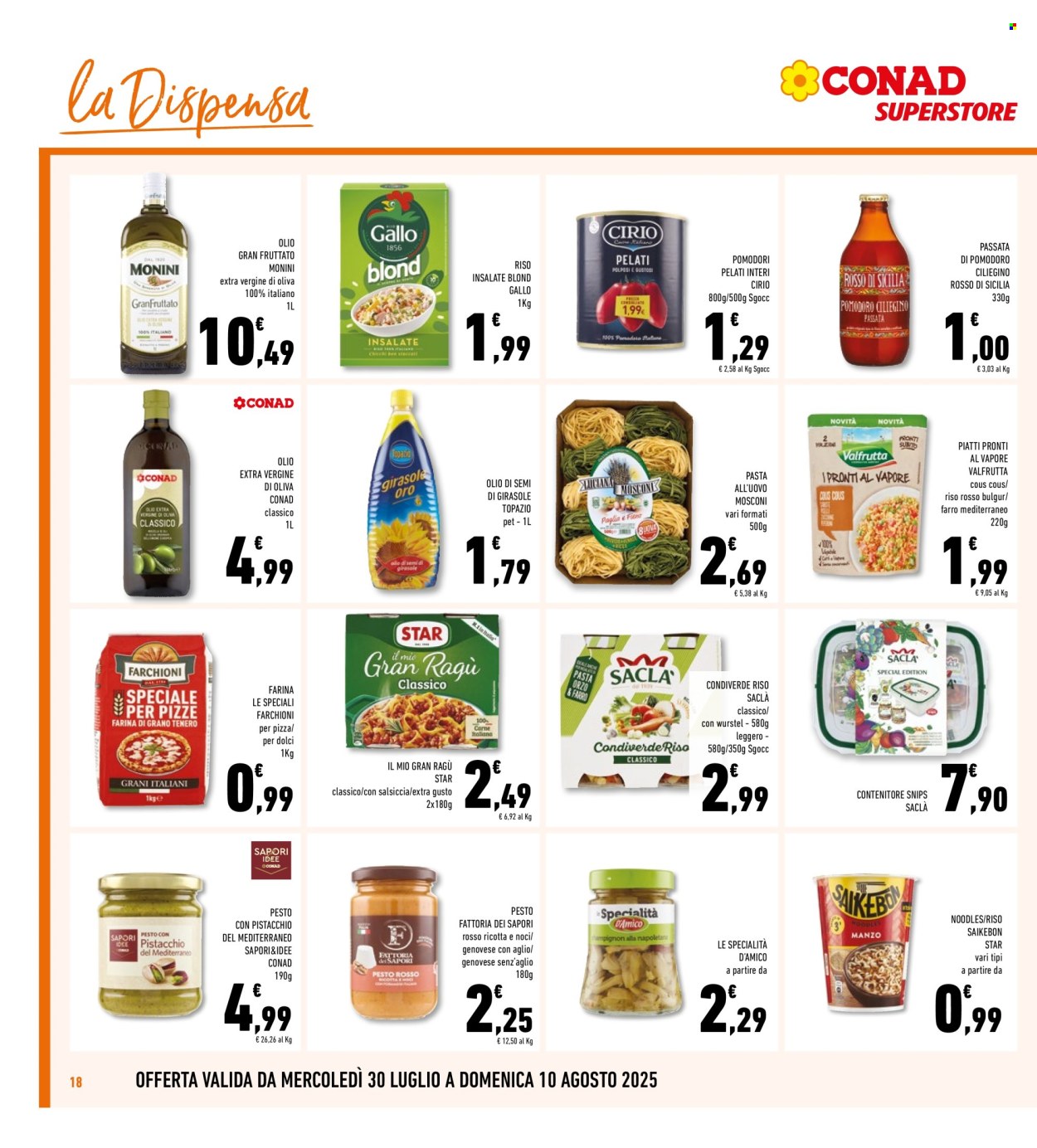 Volantino Conad Superstore - 30/7/2025 - 10/8/2025. Pagina 18