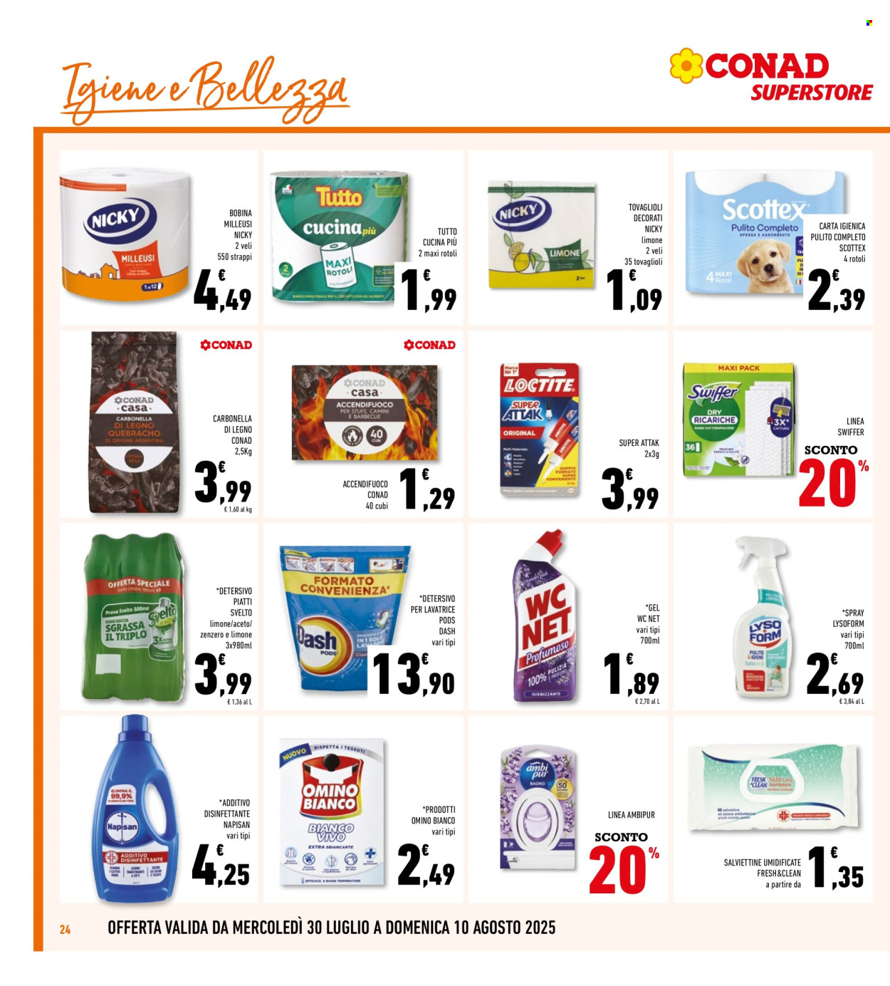 Volantino Conad Superstore - 30/7/2025 - 10/8/2025. Pagina 24