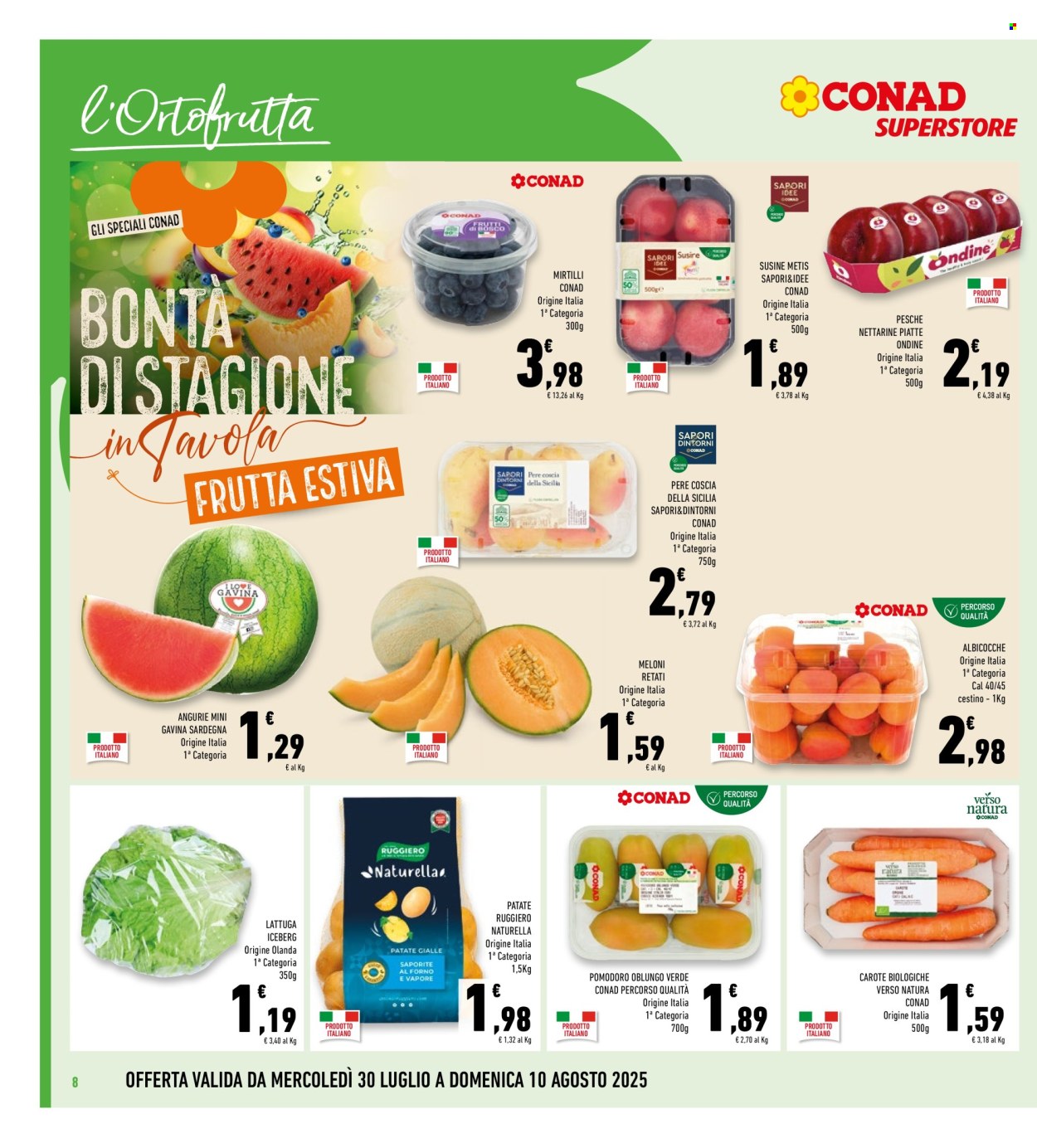 Volantino Conad Superstore - 30/7/2025 - 10/8/2025. Pagina 8