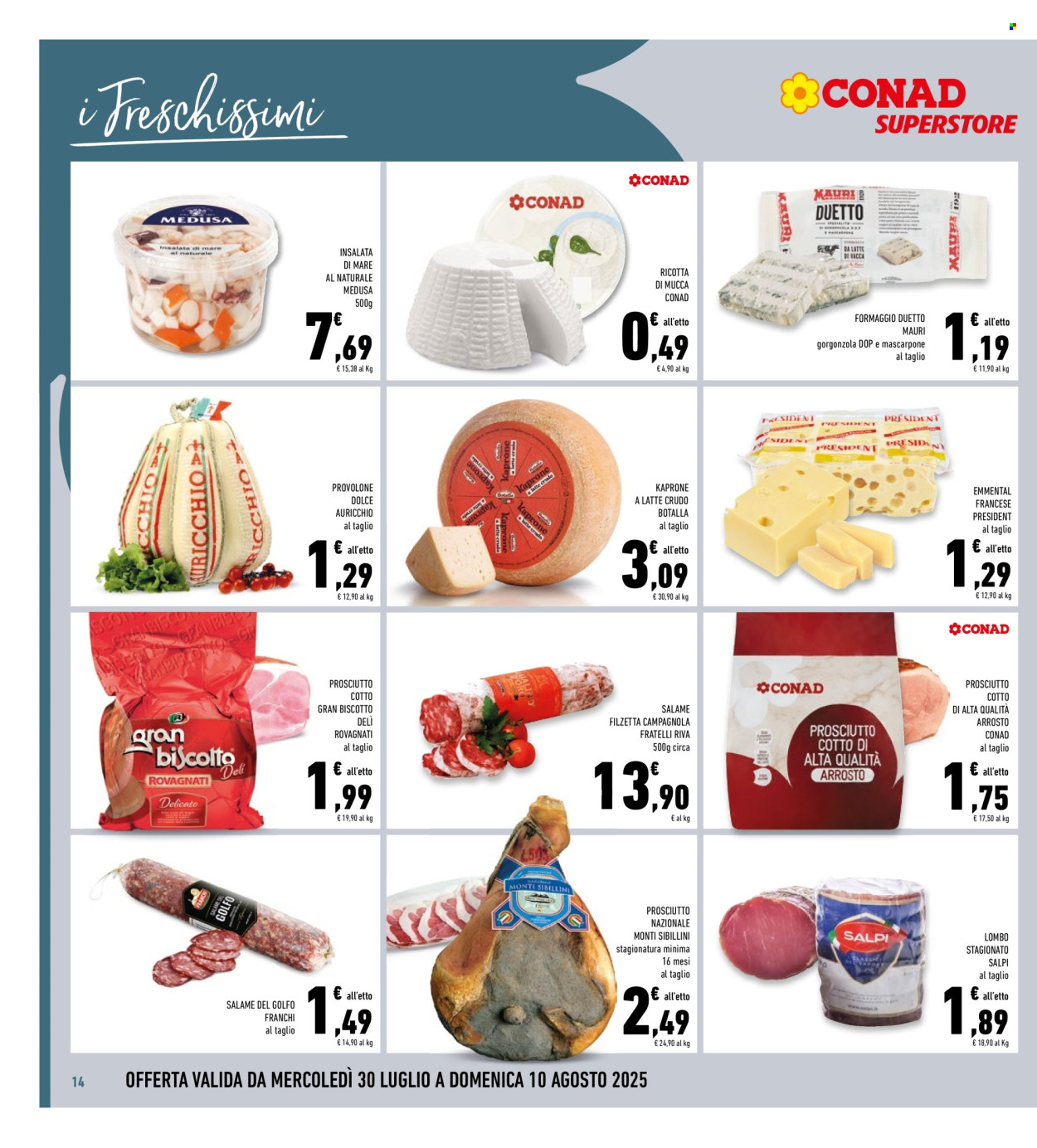 Volantino Conad Superstore - 30/7/2025 - 10/8/2025. Pagina 14