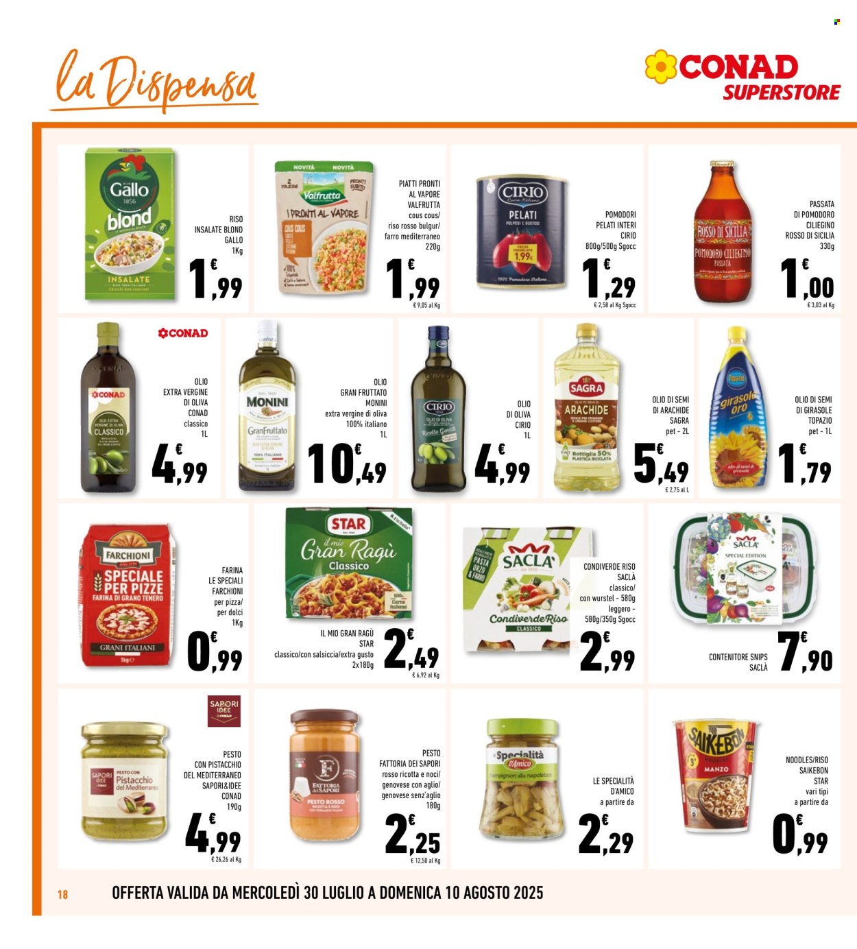 Volantino Conad Superstore - 30/7/2025 - 10/8/2025. Pagina 18
