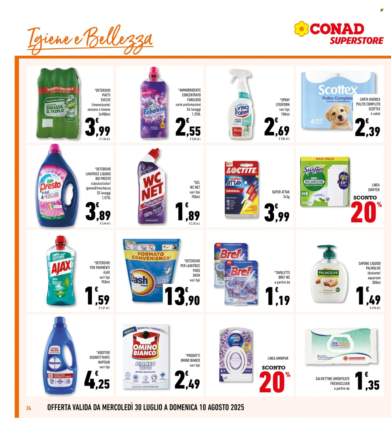 Volantino Conad Superstore - 30/7/2025 - 10/8/2025. Pagina 24