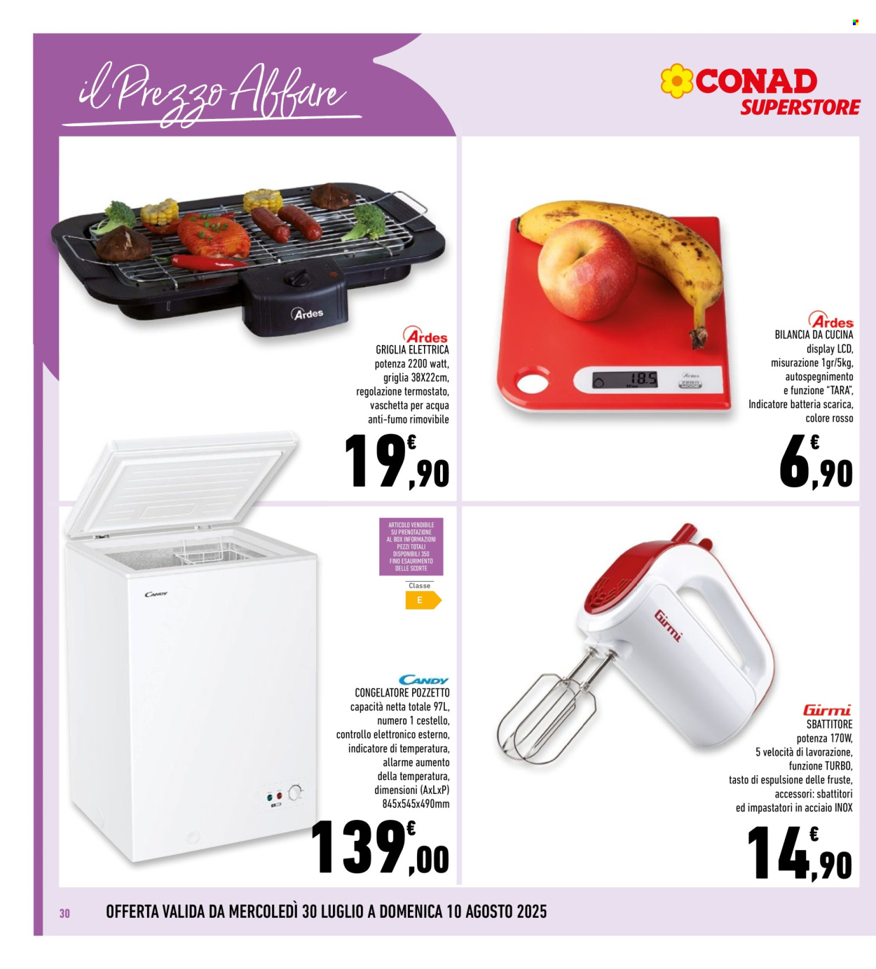 Volantino Conad Superstore - 30/7/2025 - 10/8/2025. Pagina 30