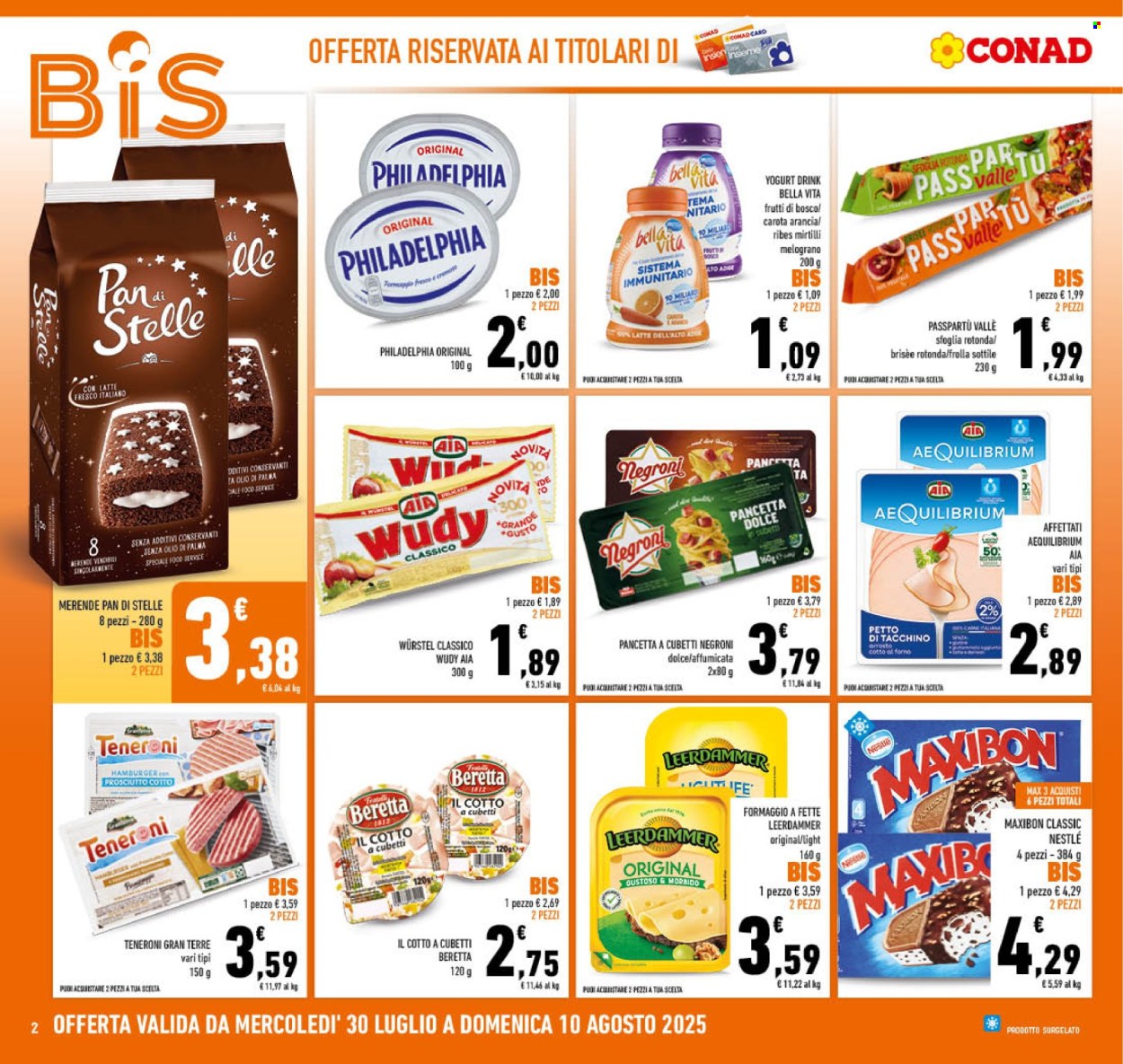 Volantino Conad - 30/7/2025 - 10/8/2025. Pagina 2