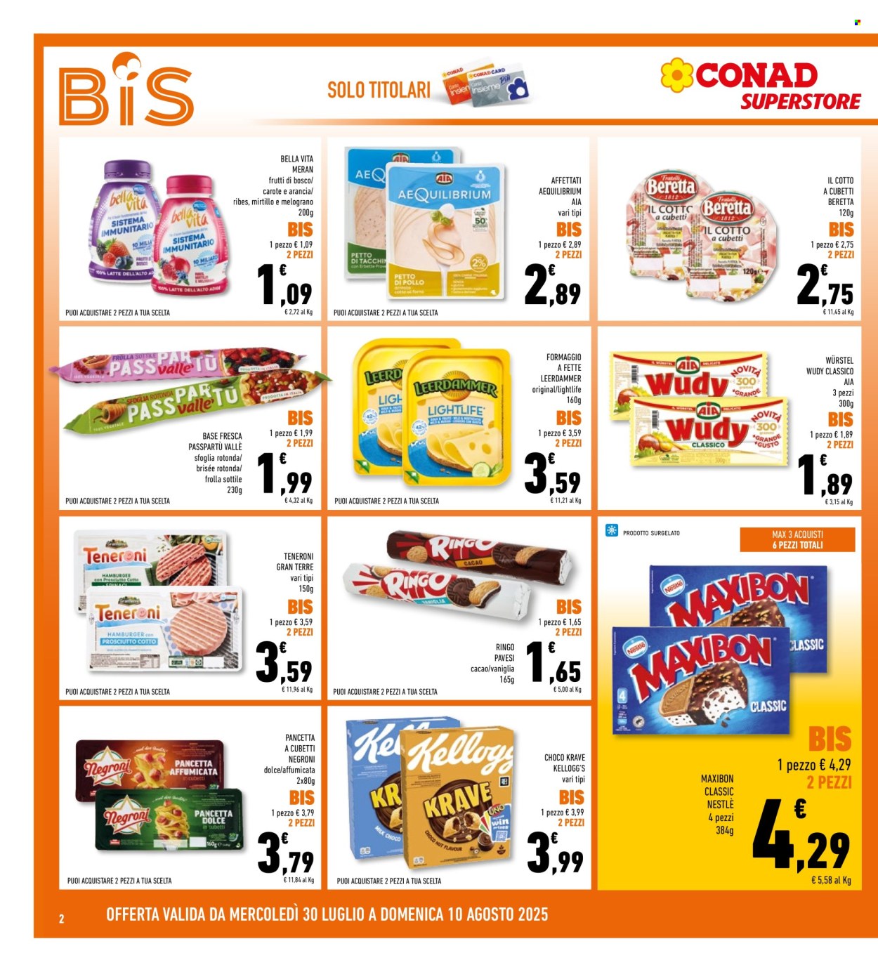 Volantino Conad Superstore - 30/7/2025 - 10/8/2025. Pagina 2