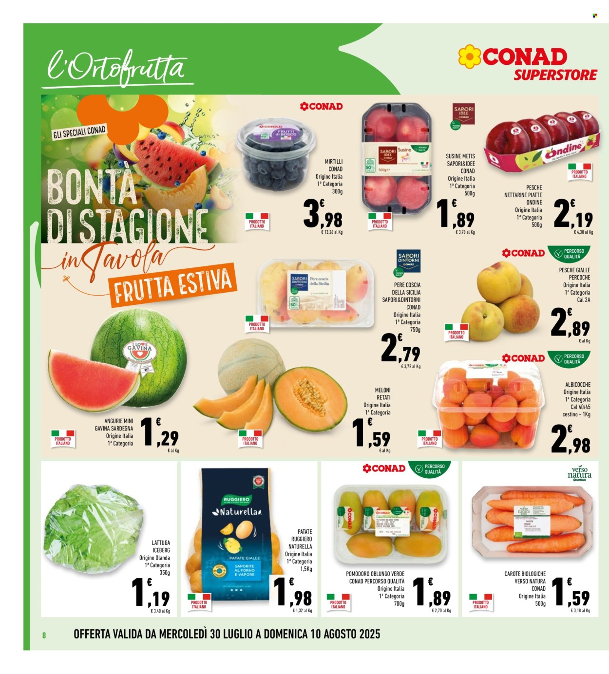 Volantino Conad Superstore - 30/7/2025 - 10/8/2025. Pagina 8