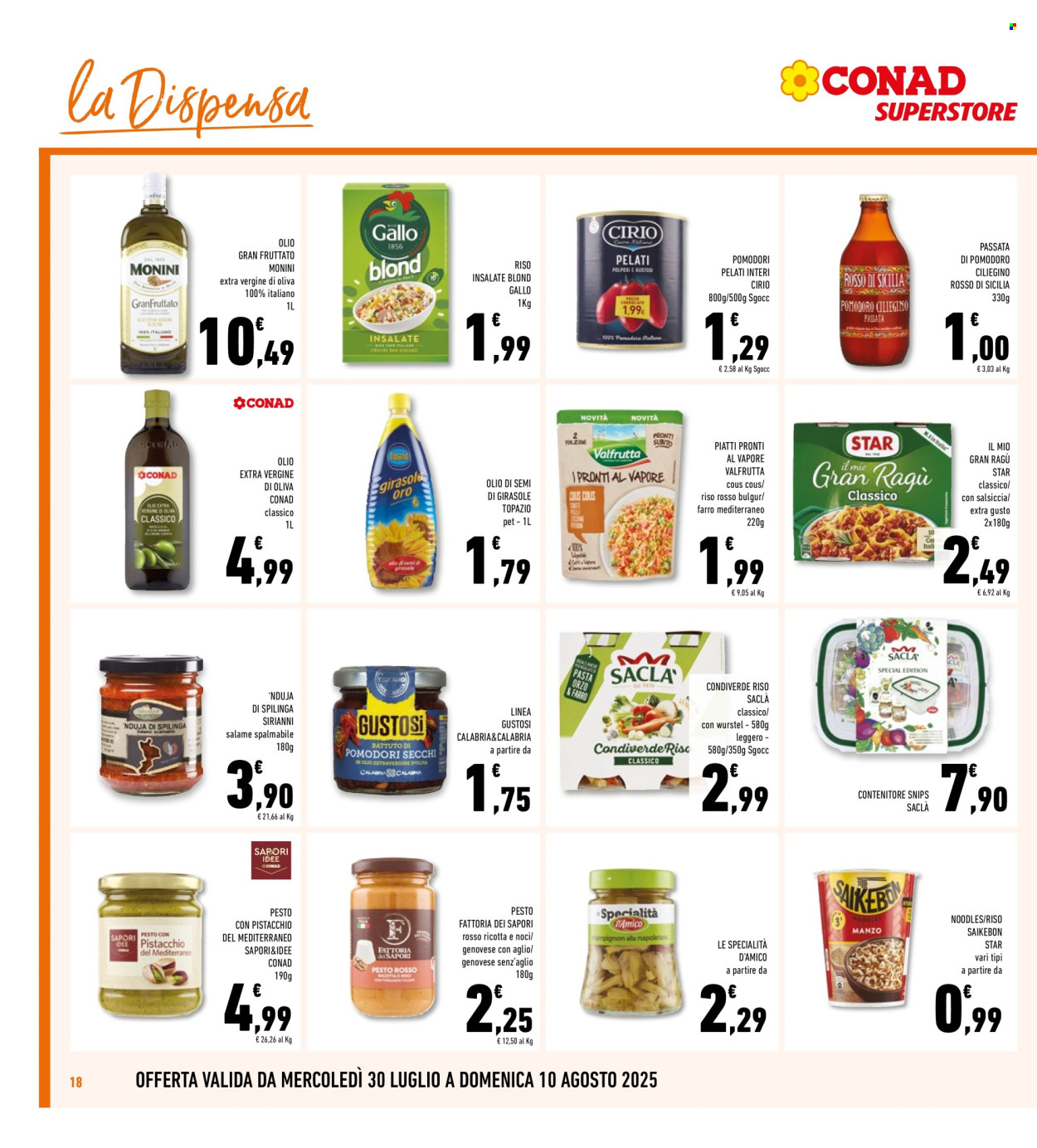 Volantino Conad Superstore - 30/7/2025 - 10/8/2025. Pagina 18
