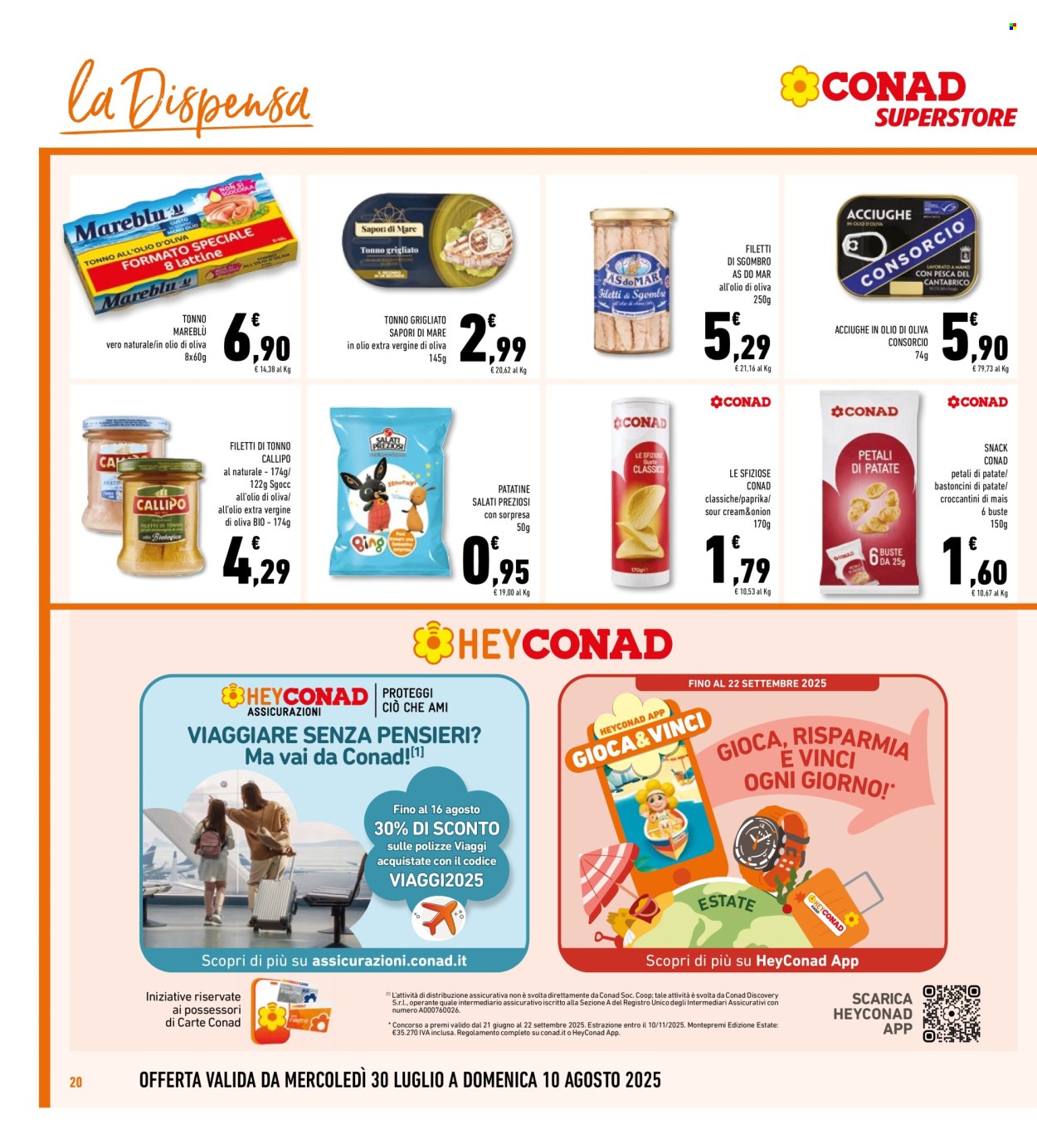 Volantino Conad Superstore - 30/7/2025 - 10/8/2025. Pagina 20