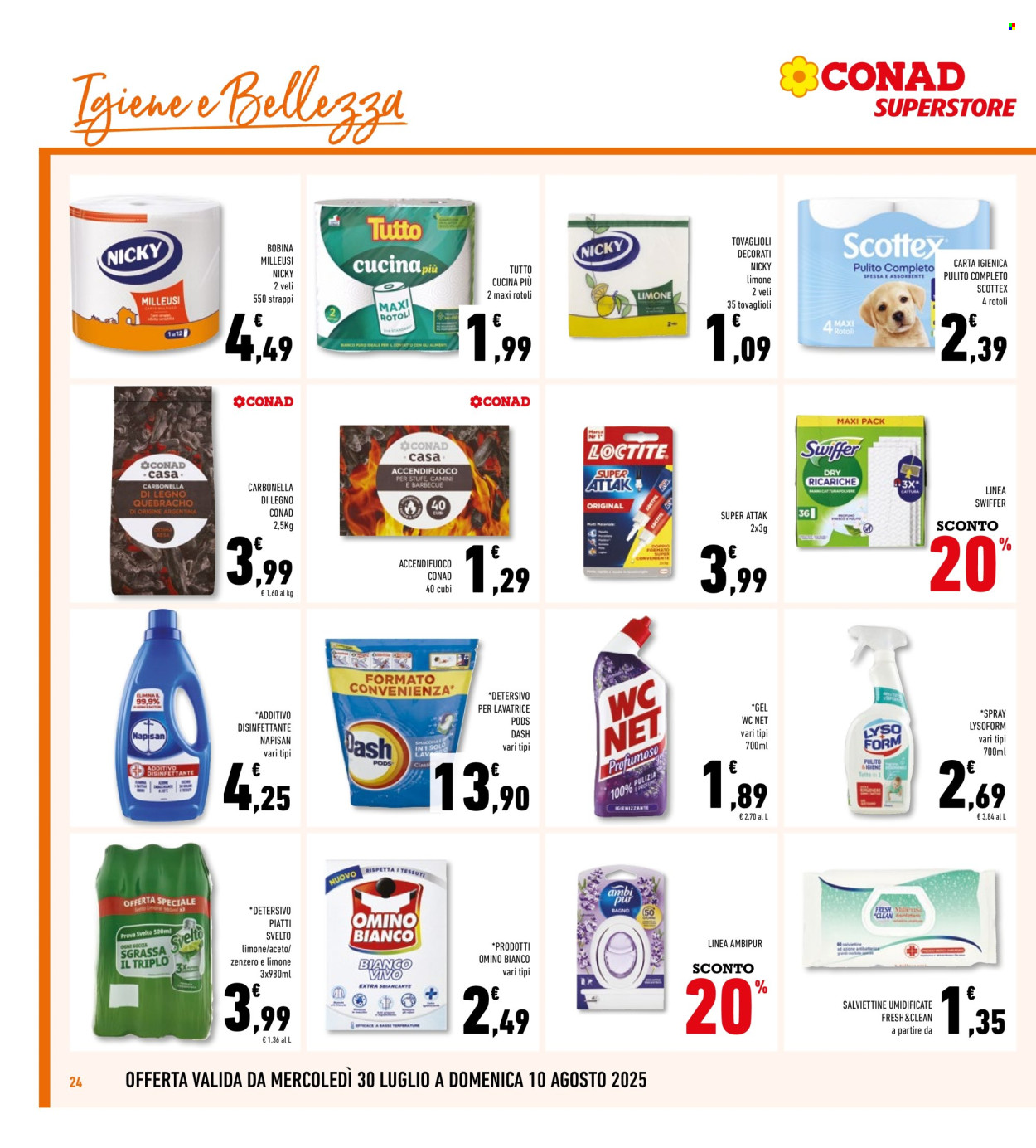 Volantino Conad Superstore - 30/7/2025 - 10/8/2025. Pagina 24