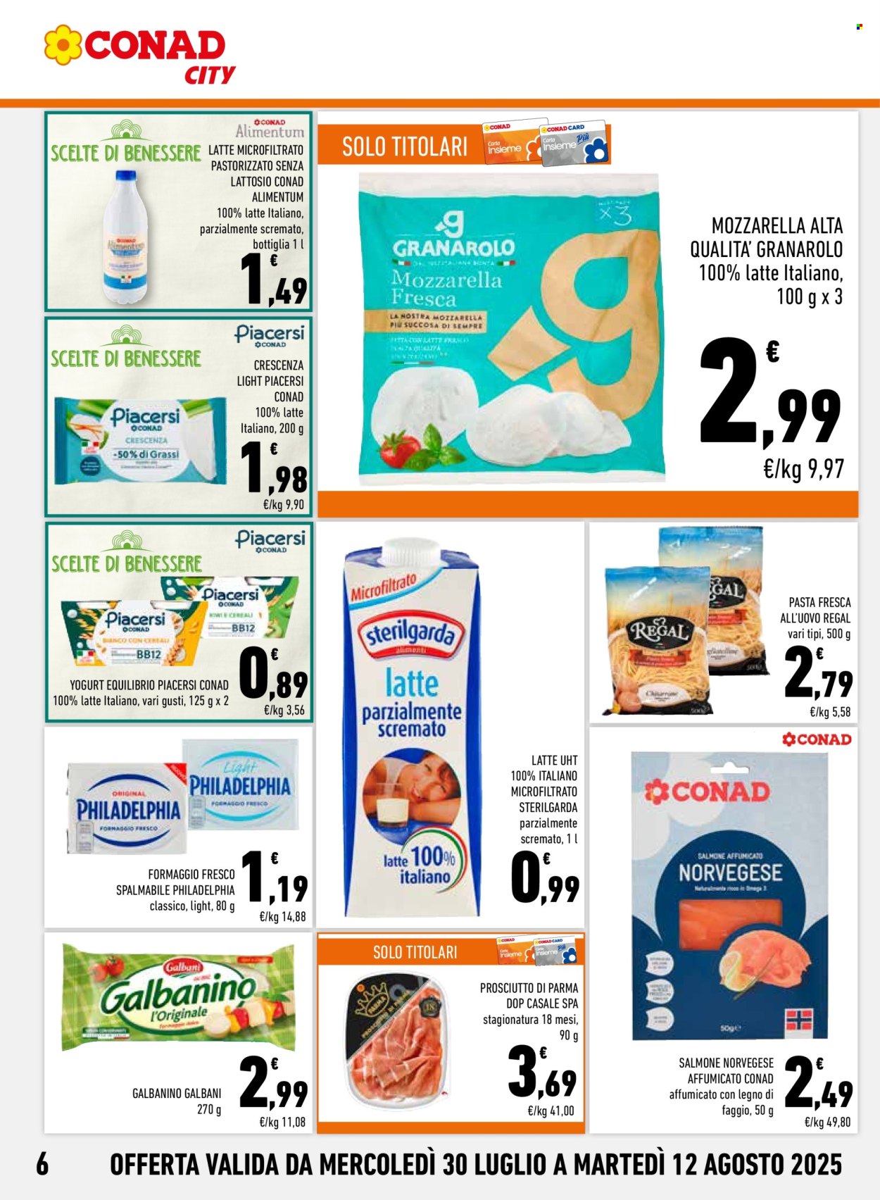 Volantino Conad City - 30/7/2025 - 12/8/2025. Pagina 6