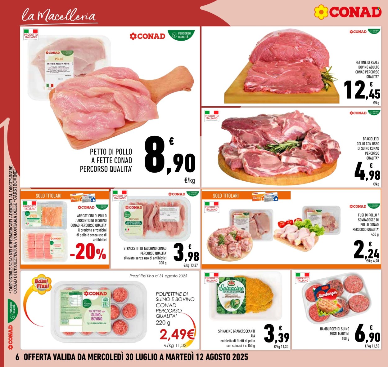 Volantino Conad - 30/7/2025 - 12/8/2025. Pagina 6