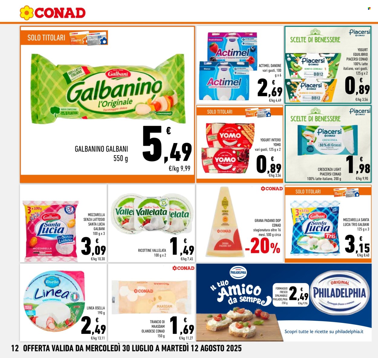 Volantino Conad - 30/7/2025 - 12/8/2025. Pagina 12