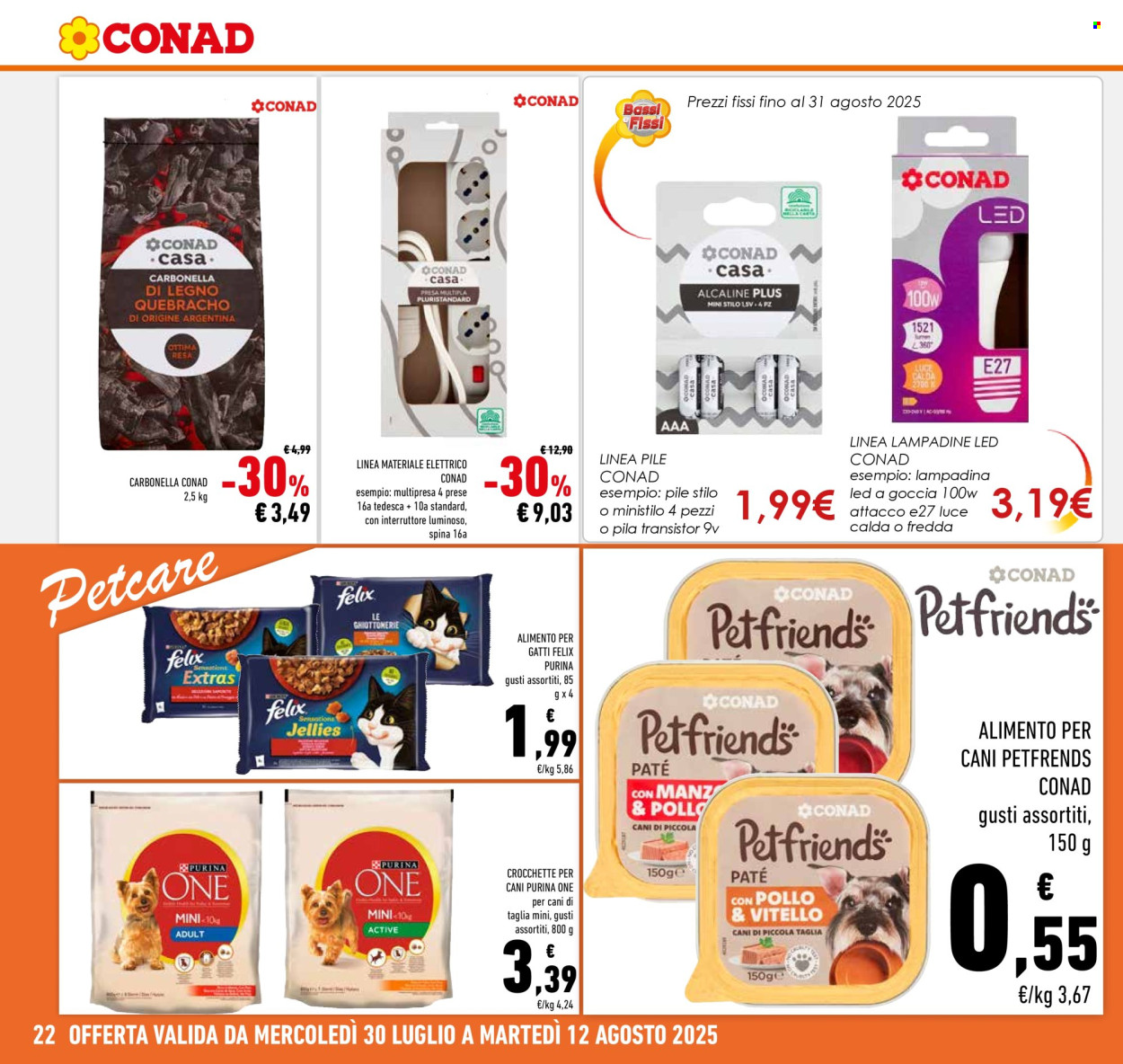 Volantino Conad - 30/7/2025 - 12/8/2025. Pagina 22