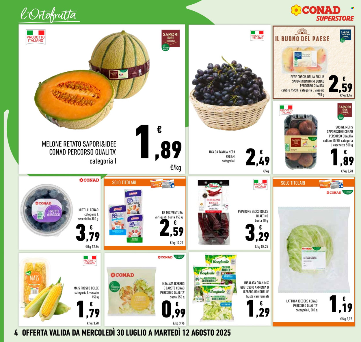 Volantino Conad Superstore - 30/7/2025 - 12/8/2025. Pagina 4